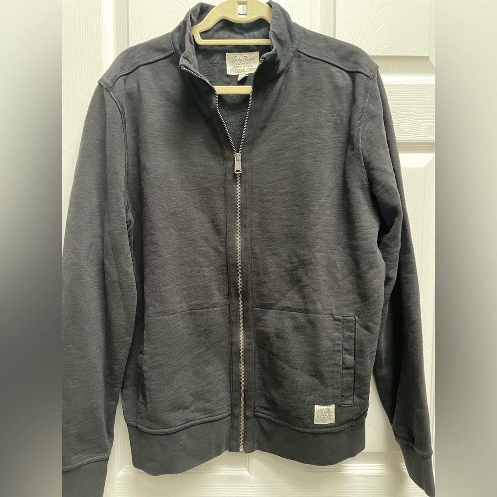Men’s Lucky Brand Full Zip Collared Sweatshirt Large